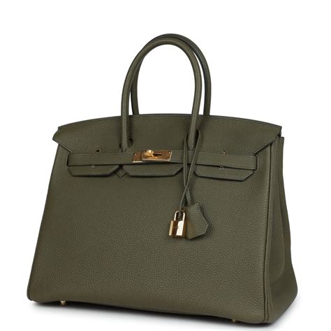 HERMES Togo Birkin 35 Vert Veronese .